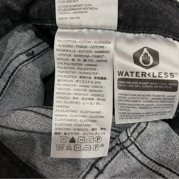 LEVI’S Women’s 721 High Rise Skinny Jeans - distressed black, size W29 L28 - Picture 10 of 12